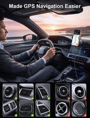 MOKPR 360-degree rotation for ideal GPS viewing and hands-free calls.