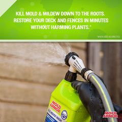 Mold Armor 64oz E-Z House cleaning siding for a brighter finish.