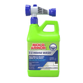 Mold Armor 64oz E-Z House exterior cleaner bottle ready for siding cleaning.