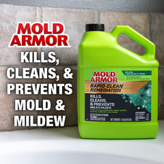 Mold Armor Rapid Clean Remediation applied to bathroom tile for rapid cleanup.
