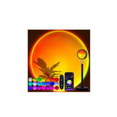 Molemyn Sunset Lamp Projector front view creates warm, cozy bedroom lighting.