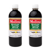 Molina Vanilla bottle pour showing pure vanilla for baking and flavor enhancement.