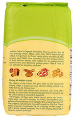 Molino Grassi Organic Semolina Flour pizza crust shot, showcasing crisp, flavorful bases.