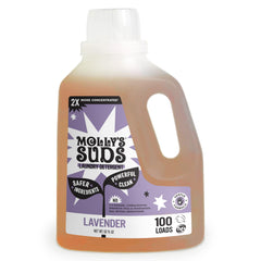 Molly's Suds Lavender liquid bottle designed for sensitive skin