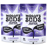 Molly's Suds Lavender packaging ready for gentle, effective laundry.