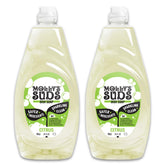 Molly's Suds citrus-scent dish soap bottle with refreshing aroma for kitchen cleaning.