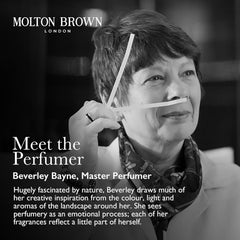 Molton Brown orange-bergamot hand wash foam-lather displaying rich texture and refreshing feel.