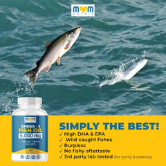 MOM NUTRIX wild-caught fish-oil bottle illustrating natural sourcing