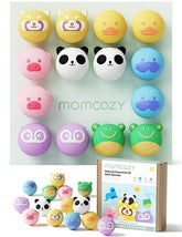 Momcozy 14-pack animal bath bombs in a gift box for kids.