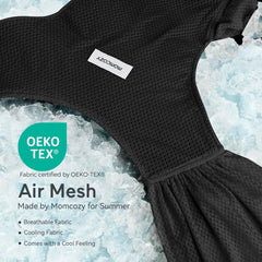 Momcozy AirMesh at the beach for breathable cooling during summer outings