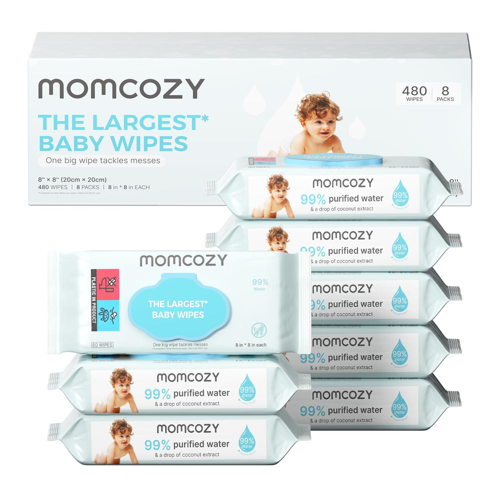 Momcozy baby wipes extra-large front view for quick cleanups