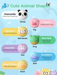 Momcozy bath bombs with jojoba oil nourish delicate skin.