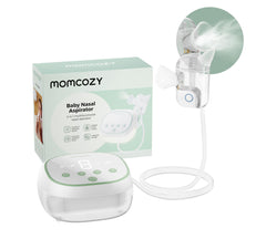 Momcozy BreezyClear Pro nasal aspirator front view with hospital-grade suction for quick relief