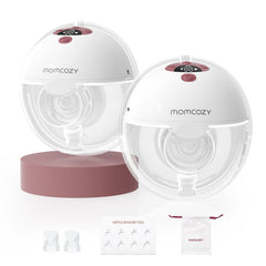 Momcozy M5 Lite with DoubleFit flange for comfortable, discreet pumping.