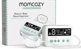 Momcozy nasal aspirator for baby usage shows gentle relief during congested moments.