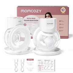 Momcozy S12 Pro wearable breast pump in use for hands-free pumping at home