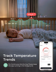 Momcozy temperature trend chart highlights changes over time.