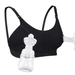 Momcozy with X-structure bottle shield keeps pumps secure during use.