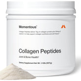 Momentous Grass-Fed Collagen Powder bottle for daily use and premium packaging
