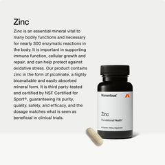 Momentous Zinc Picolinate capsules poured from bottle for easy use.