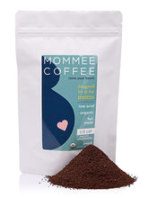 Mommee Coffee Half Caf bag with resealable pouch preserves freshness for daily use