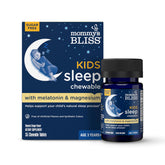 Mommy's Bliss Kids Sleep chewables bottle on nightstand supports a calm bedtime routine.