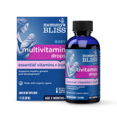Mommy's Bliss Baby Multivitamin + Iron bottle with grape flavor for easy daily dosing