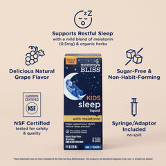 Close-up of the dosing visual from Mommy's Bliss Sleep Liquid.