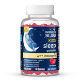 Mommy's Bliss Kids Sleep Melatonin Gummies bottle promotes a calm bedtime routine
