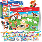 Momo & Nashi Busy Book cover showing a portable Montessori activity book for on-the-go learning