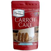 Mom's Place Gluten-Free carrot cake mix box, perfect for allergen-friendly baking at home.