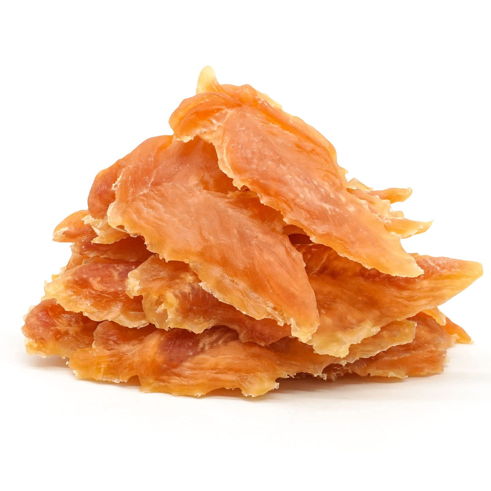 MON2SUN chicken jerky breast slices offer a natural protein rich reward for dogs