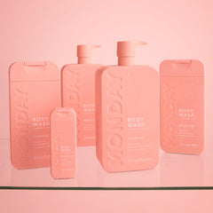 MONDAY Haircare MOISTURE pour action demonstrates easy lather release and cleansing.
