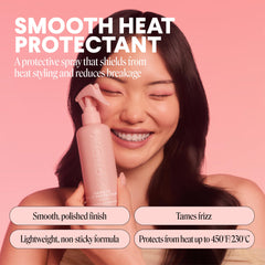 MONDAY Haircare SMOOTH spray-dispense demonstrates lightweight non-sticky feel
