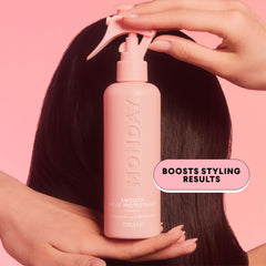 MONDAY Haircare SMOOTH keratin closeup emphasizing frizz control