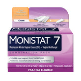 Monistat 7-Day treatment packaging shown for easy nightly use