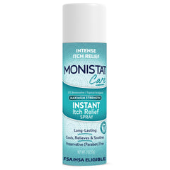 Monistat Instant Itch Relief Spray bottle for fast itch relief.
