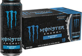 Monster Electric Blue can front view showing bold color and energy appeal