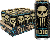 Monster Energy Killer Brew Mean Bean can front view for morning energy with vanilla coffee flavor