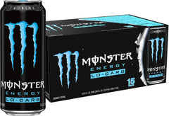 Monster Energy Lo-Carb bottle pour shows smooth flavor and lower calories.