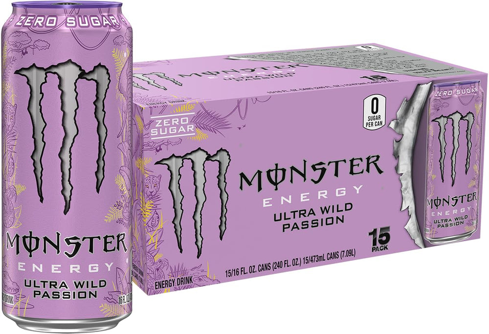 Monster Energy Ultra Wild Passion can with zero sugar and bold passionfruit flavor.