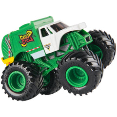 Monster Jam Crush Cycle die-cast chassis detail highlighting realism and tactile quality.