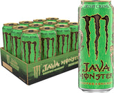 Monster Java Irish Creme can with bright gold top for a portable caffeine boost.