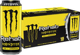Monster Rehab Tea Lemonade energy can for a citrus fuel boost.