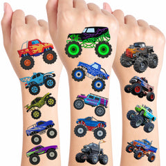 Monster Truck pre-cut tattoo sheet 1 for party favors and playtime