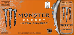 15-pack Monster Ultra Sunrise for convenient, zero sugar energy on the go.