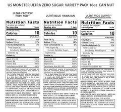 Monster Ultra Variety Pack 15-count box, convenient energy assortment for anytime.
