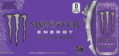 Monster Ultra Violet can front highlights bold citrus-grape taste and sugar-free energy