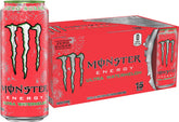 Monster Ultra Watermelon can front view, zero sugar refreshment for active days.