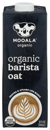 Mooala Barista Oat Milk froth for silky cappuccinos and lattes.